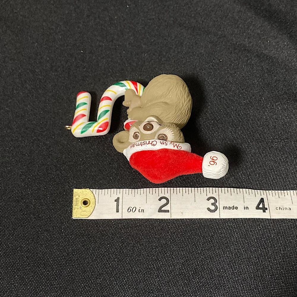 💚 Vintage Hallmark Keepsake ornament Child’s Fifth Christmas 1996 Teddy Bear